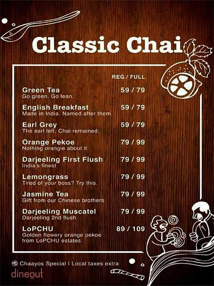 chaayos menu4